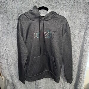 Hurley Gray Pullover Hoodie Sweatshirt Men's Size Medium Logo Graphic